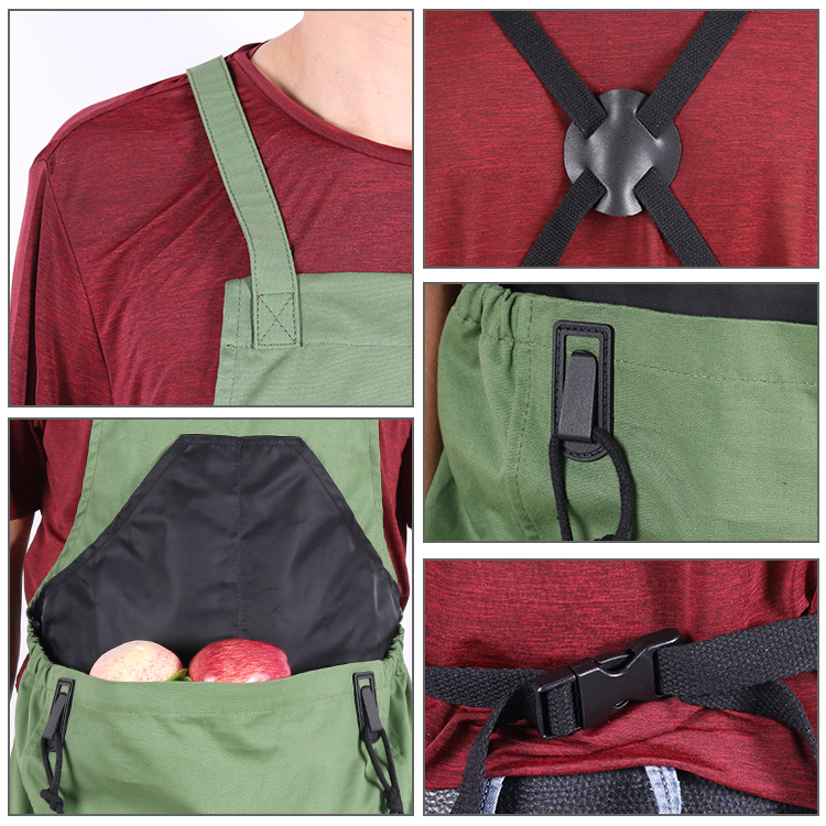 CHANGRONG Custom Vegetable Harvest Apples Berry Garden Picking Apron 