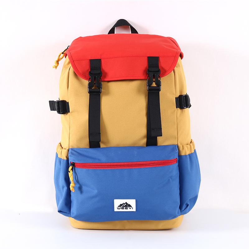 Color Block Design Recycled Rpet Travel Laptop Backpack