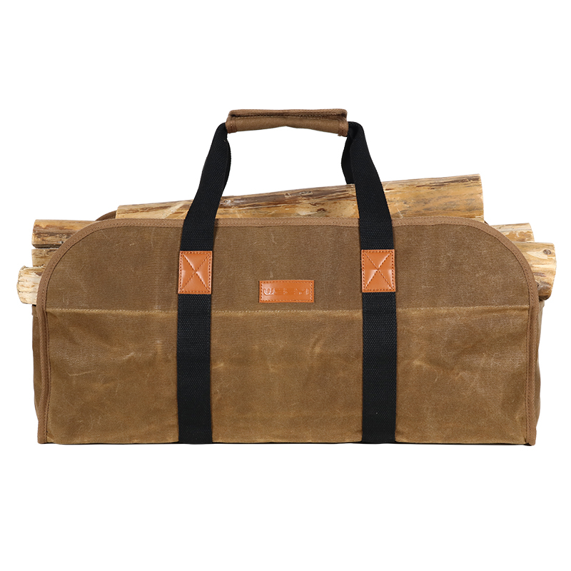  Heavy Duty Durable Large Waxed Canvas Firewood Log Tote