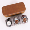  Custom 3 Slot Leather Travel Jewelry Watch Storage Case Box