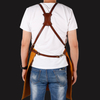 CHANGRONG Custom Vintage Brown Leather BBQ Apron