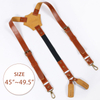  Wedding Party Brown Leather Suspenders