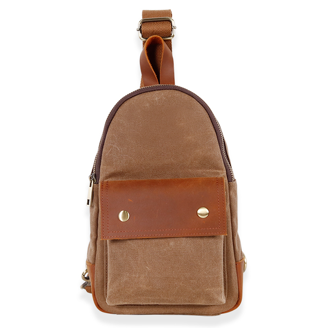  Heavy Duty Waxed Canvas Shoulder Sling Backpack