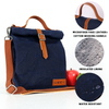 CHANGRONG Custom Adjustable Insulated Waxed Canvas Lunch Bag