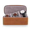  Custom 3 Slot Leather Travel Jewelry Watch Storage Case Box