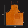 CHANGRONG Custom Vintage Brown Leather BBQ Apron