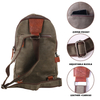  Unisex Sling Backpack Waxed Canvas Crossbody Bag