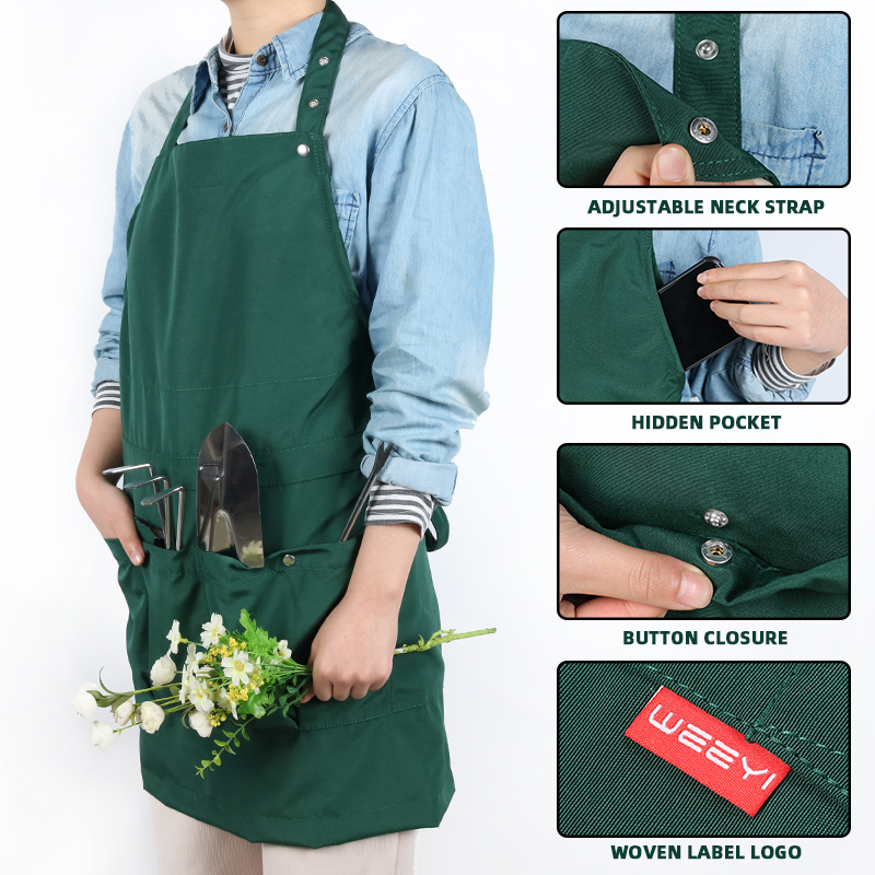 CHANGRONG Custom Waterproof Canvas Garden Tool Apron with Pocket