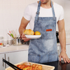 CHANGRONG Custom Washed Denim Chef Baking Apron 