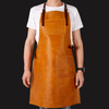 CHANGRONG Custom Vintage Brown Leather BBQ Apron