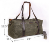  Personalized Waterproof Waxed Canvas Luggage Weekender Bag 