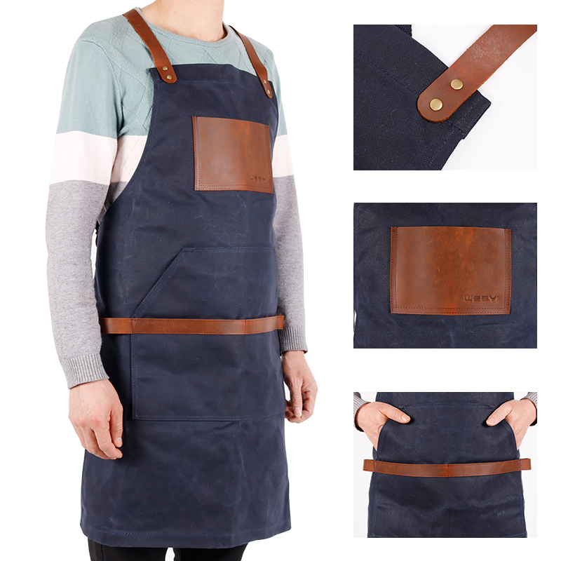 CHANGRONG Custom Heavy Duty Waxed Canvas Apron