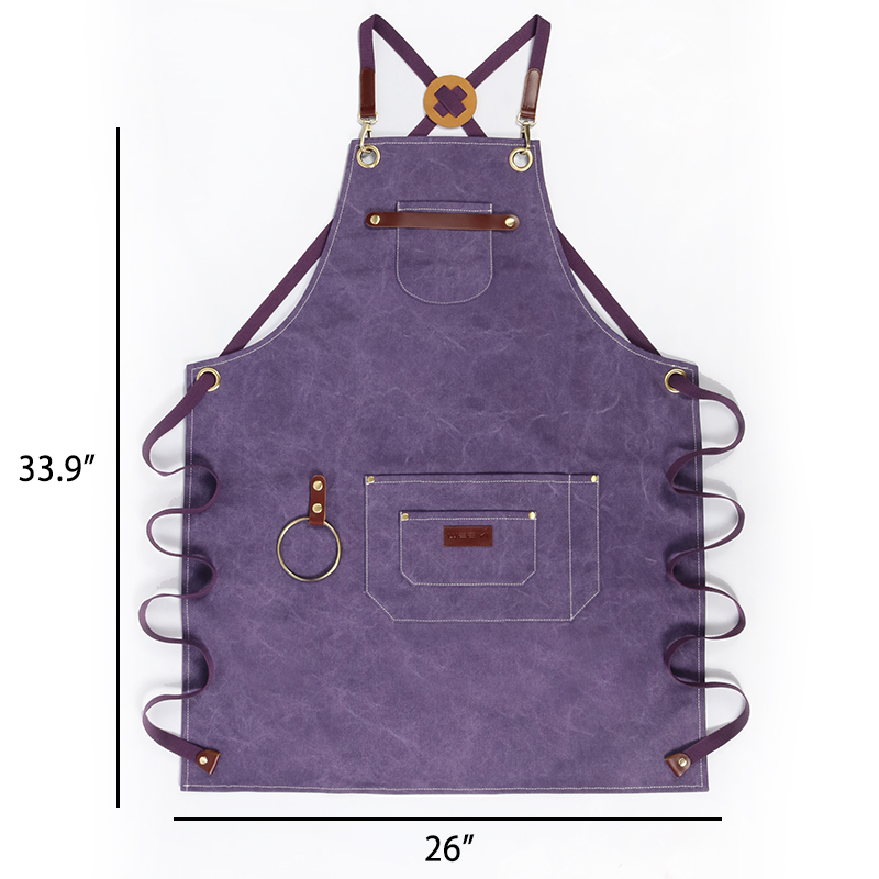 CHANGRONG Custom purple MultiFunctional Work Apron 