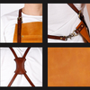 CHANGRONG Custom Vintage Brown Leather BBQ Apron