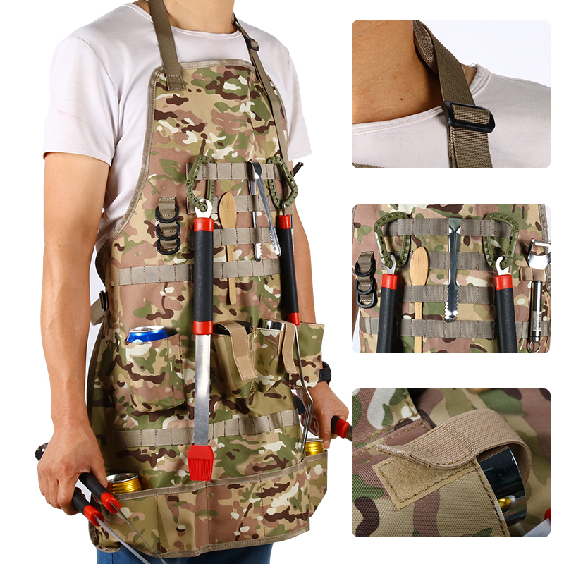 CHANGRONG Custom Waterproof camouflage grill apron for men