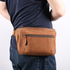  Running Travel Leather Sling Waist Bag Men