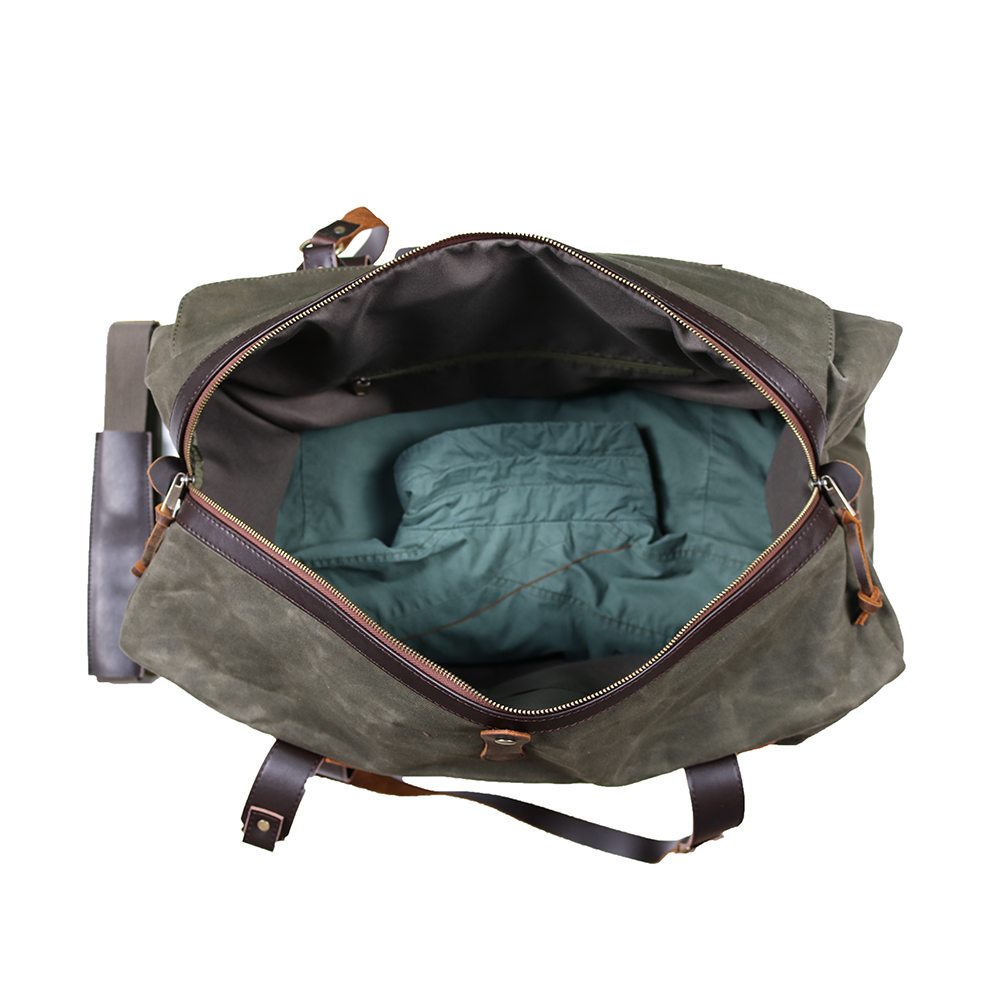  Personalized Waterproof Waxed Canvas Luggage Weekender Bag 