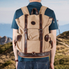 Professional Men Vintage 15.6 Inch Laptop Canvas Leather Casual Sports Backpack 