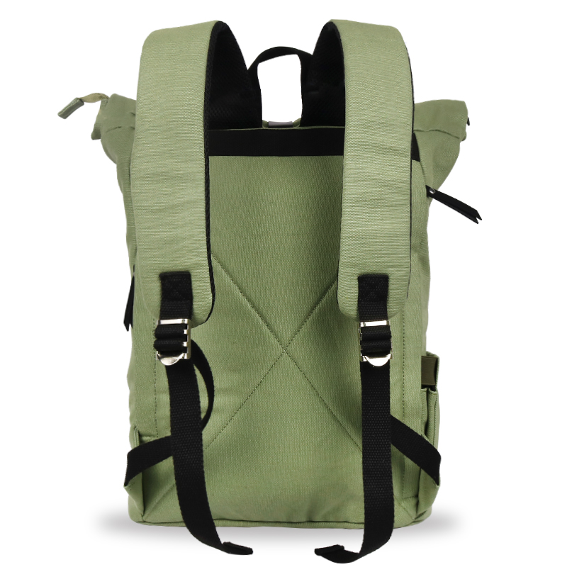 Recycled Rpet Canvas Roll Top Backpack