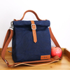 CHANGRONG Custom Adjustable Insulated Waxed Canvas Lunch Bag