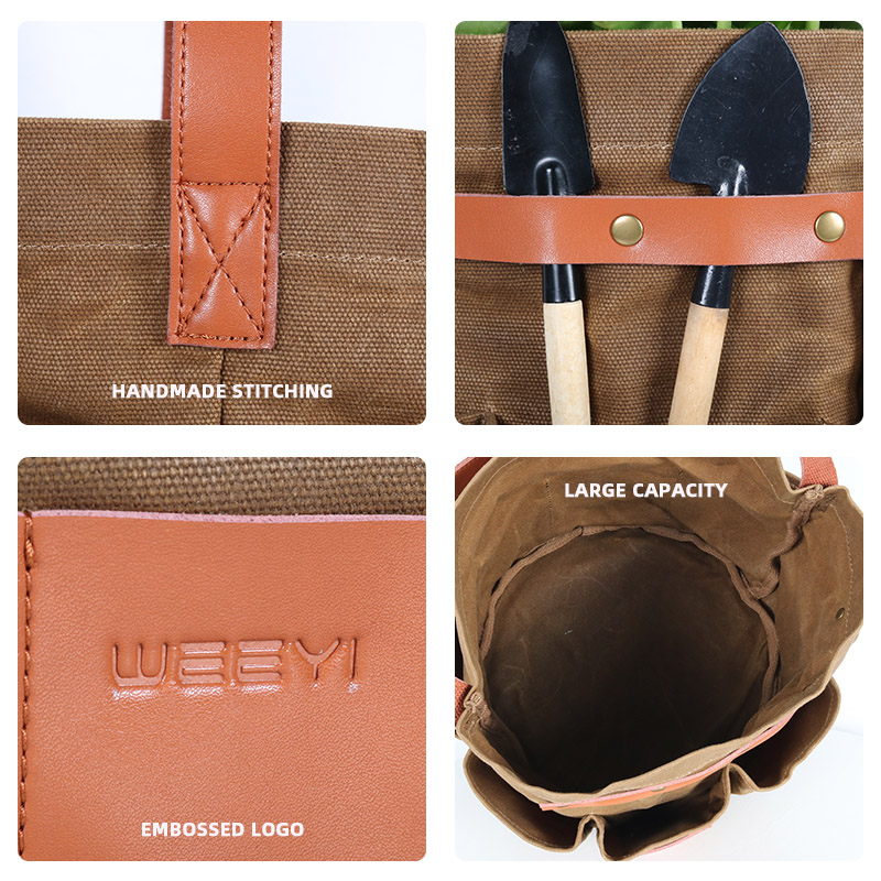 Waxed Canvas Garden Tools Bucket Bags