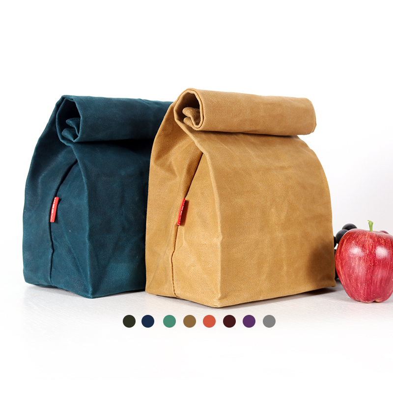 CHANGRONG Custom Waterproof Waxed Canvas Lunch Bag