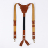  Wedding Party Brown Leather Suspenders