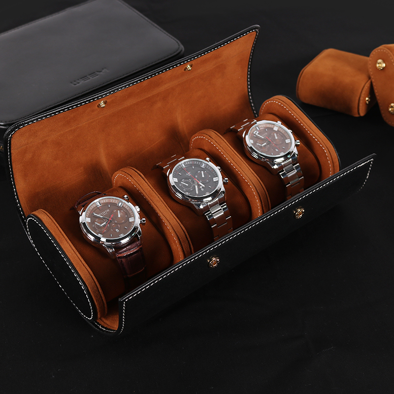  Custom Leather Watch Roll Travel Case for Men And Women