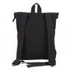 Black Vintage Recycled Rpet Laptop Top Roll Backpack 